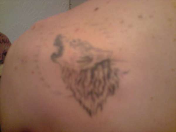 wolf howling tattoo