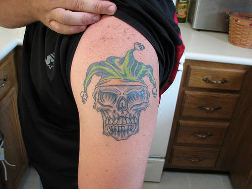 Jester Skull tattoo