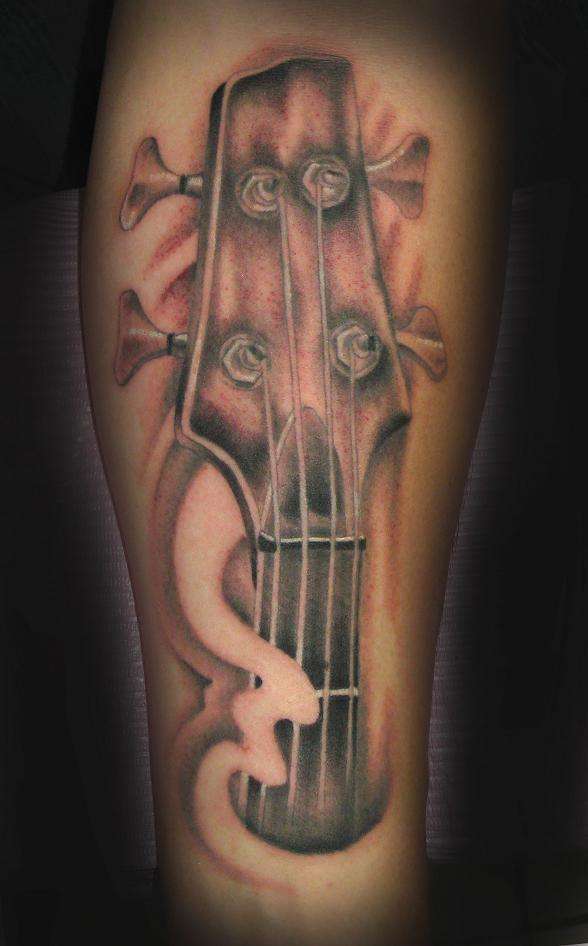 Bass Guitar Neck tattoo