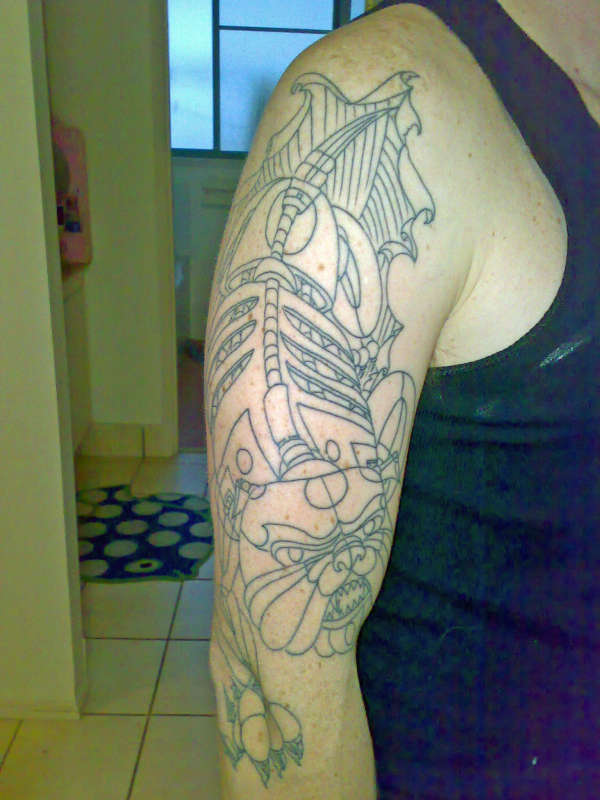 Bio Mechanical Bulldog tattoo