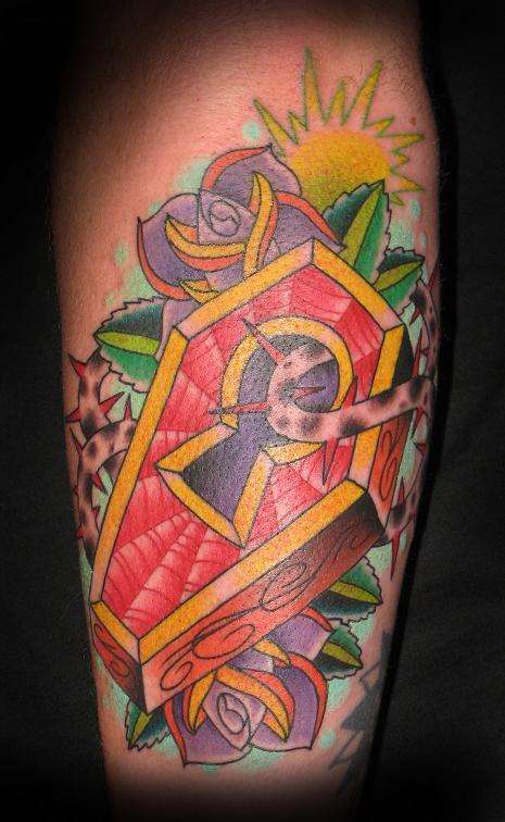 Coffin tattoo