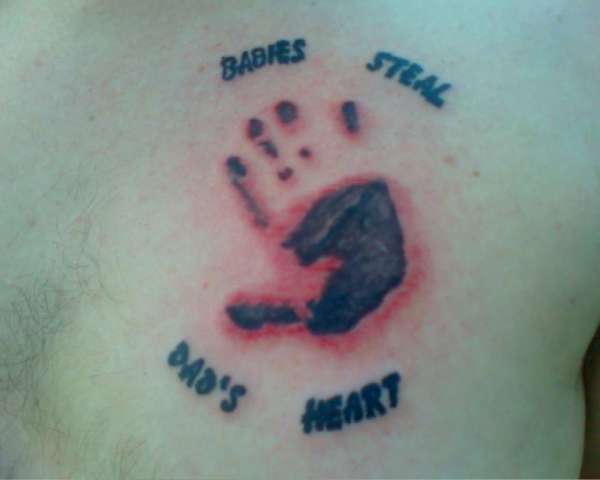 My daughter's hand tattoo