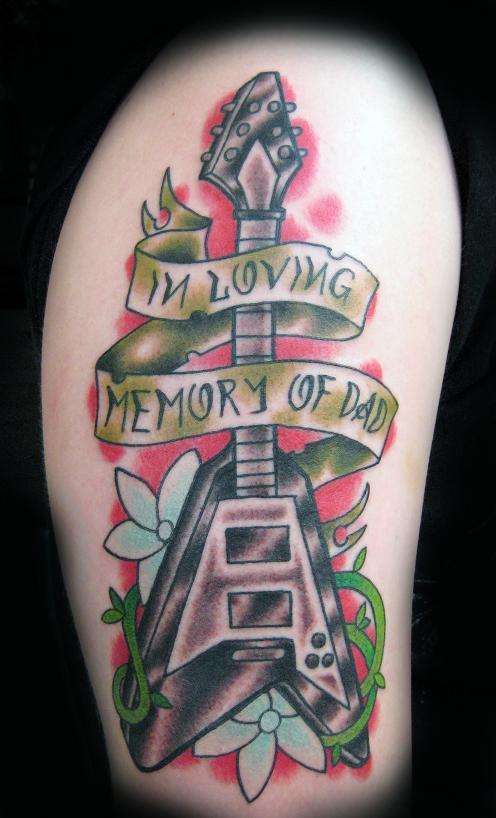 Neo Traditional Flyin V tattoo