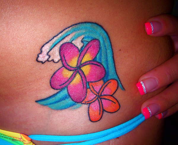 plumeria flowers tattoo