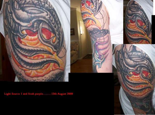 sleeve in progress tattoo