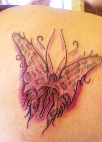 2nd of my two butterflies tattoo