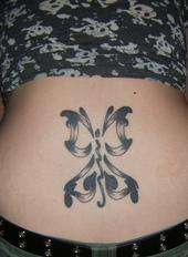 tribal butterfly tattoo