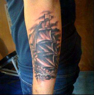 "Anzio" ship tattoo