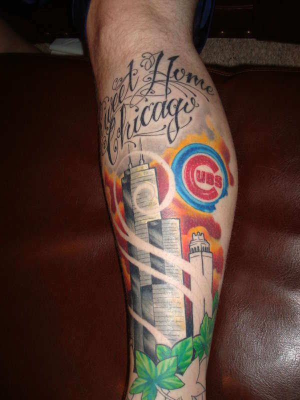Chicago Calf Sleeve (Cubs) tattoo