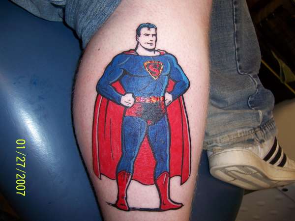 Golden Age Superman tattoo