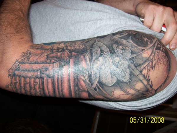 gargoyle tattoo sleeve