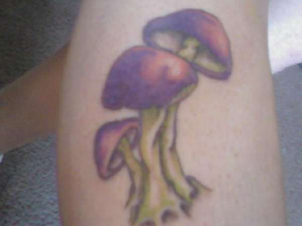 purple shrooms tattoo