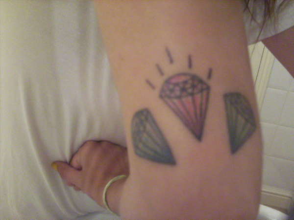 Diamonds on my elbow tattoo