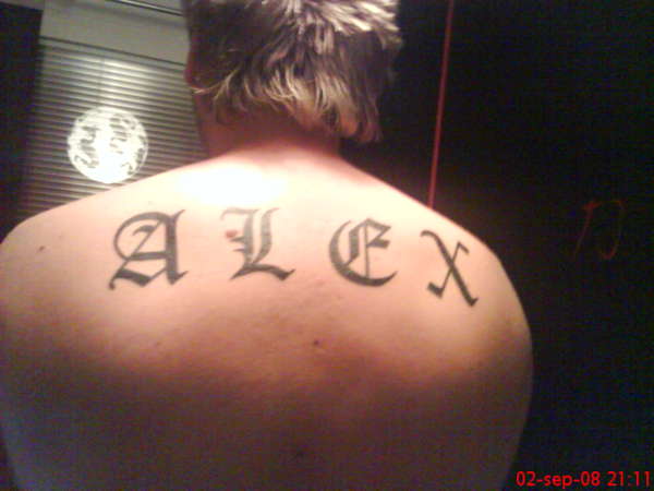 Alex on My backside (tattoo) tattoo