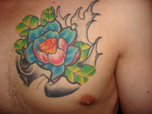 Lotus asian art tattoo