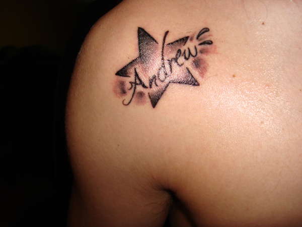 Star Front shoulder tattoo