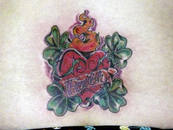 Irish Faith heart tattoo
