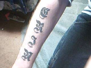 Wifes Name ( ERIN ) tattoo