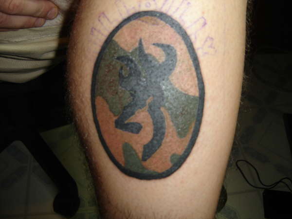 buckmark and camo tattoo