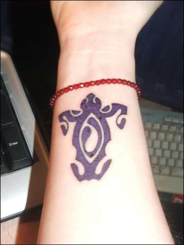 purple turtle tattoo