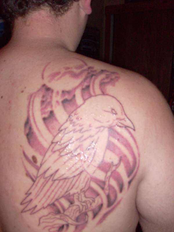 Back Crow tattoo