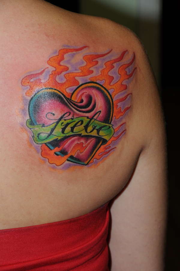 It's German for "love" tattoo