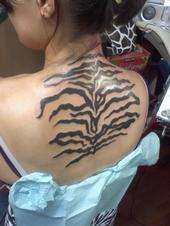 zebra stripes tattoo