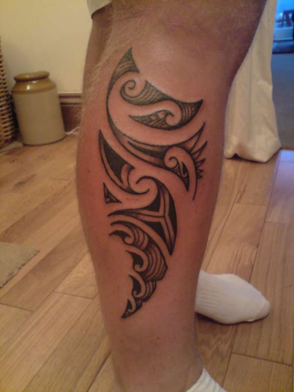 Maori calf tattoo