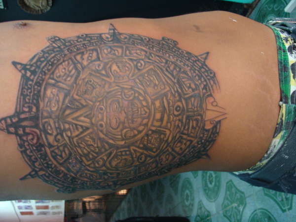 aztec calender tattoo