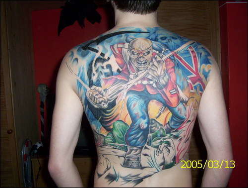 awesome iron maiden tat tattoo