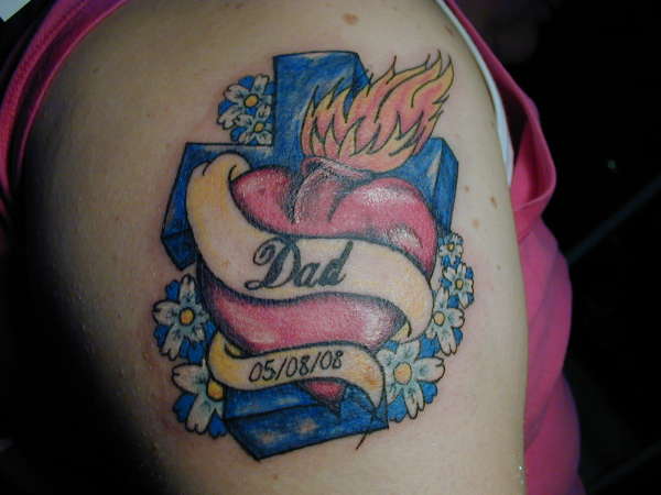 Cross & Heart tattoo