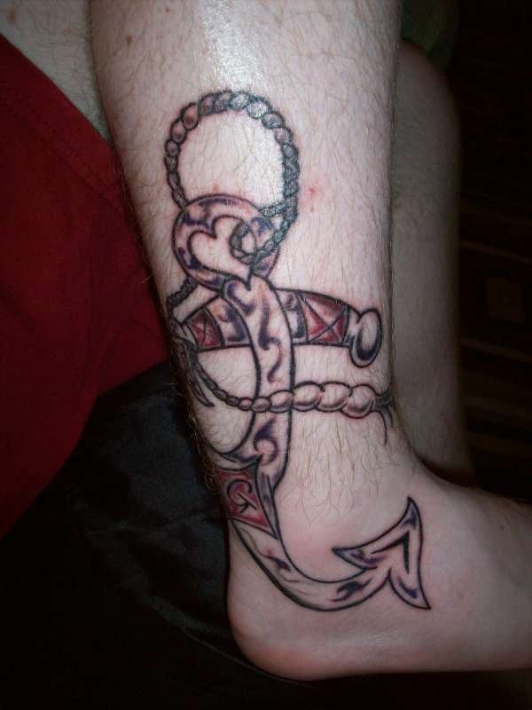 Front of anchor tattoo