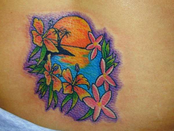 Tropical Sunset tattoo