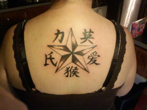 sisters star and kanji tattoo