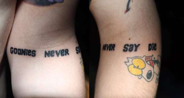 Goonies Never Say Die tattoo