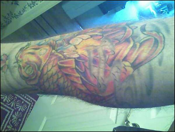 Inside of right leg tattoo