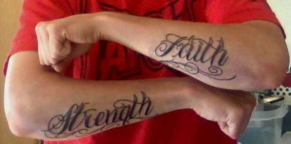 Strength/Faith tattoo