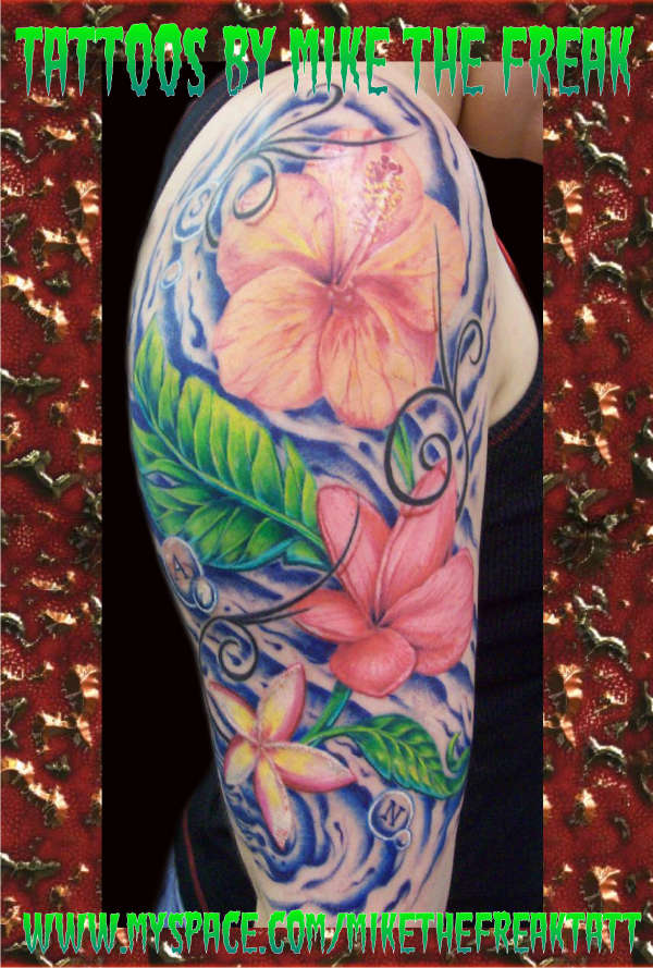 custom flowers tattoo