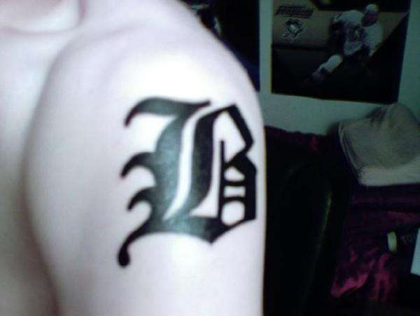 Gothic B tattoo