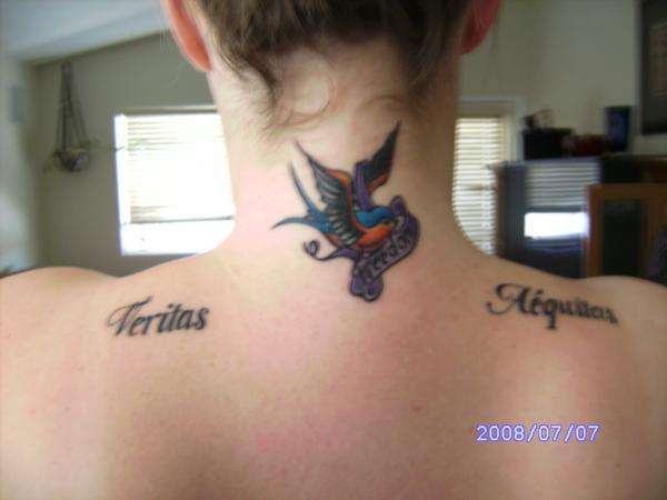 Freedom, Truth, and Justice tattoo