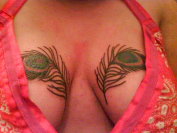 Peacock Feathers Re- Colored tattoo