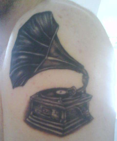 gramophone tattoo