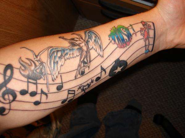 Music tribute tattoo