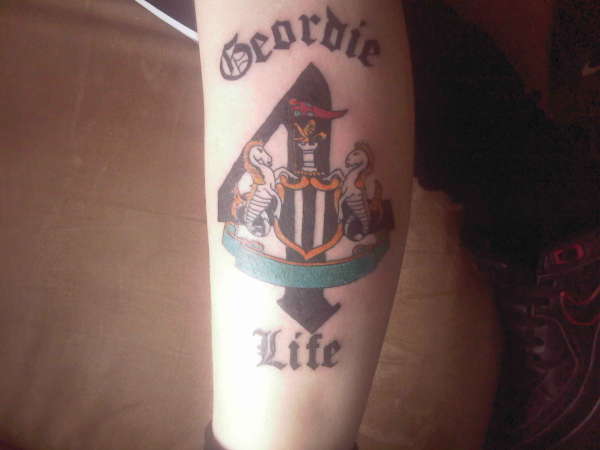 Newcastle badge tattoo