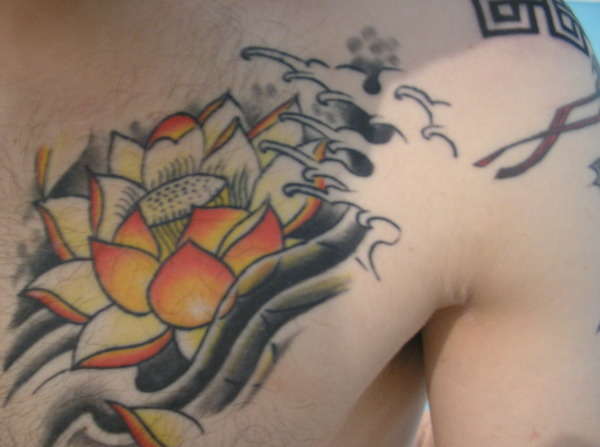 Golden lotus tattoo tattoo