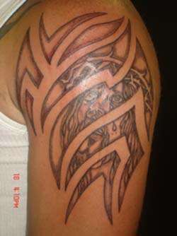 Jesus Tribal tattoo