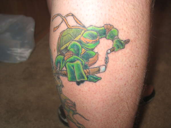 Ninja Turtles Leg Sleeve tattoo