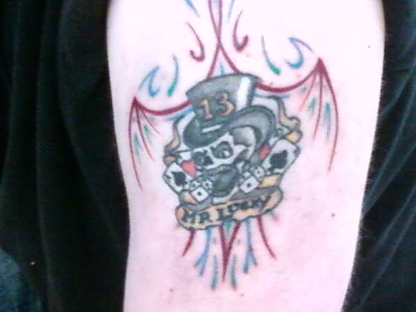ole skool gambling tattoo