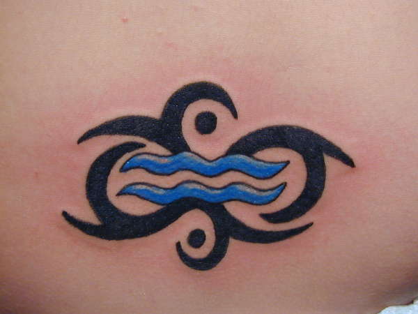 Rachel's Aquarius Symbol tattoo
