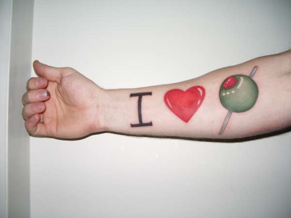 I Heart Olive tattoo